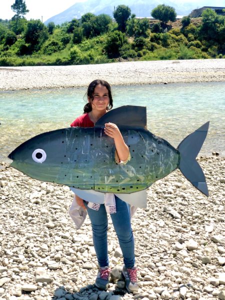 Brown trout costume (c) M.Xhaho / EcoAlbania